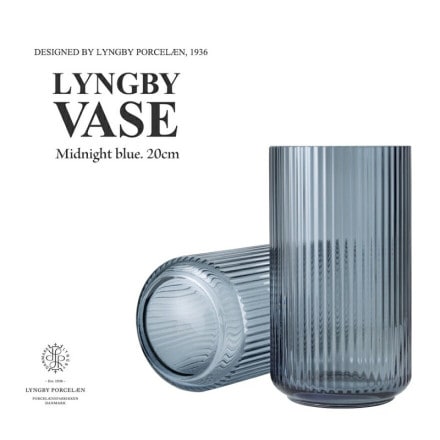 Lyngby Porcelaen ӥ塼 ݡ LYNGBY Glass Vase H20cm ߥåɥʥȥ֥롼 饹١ 