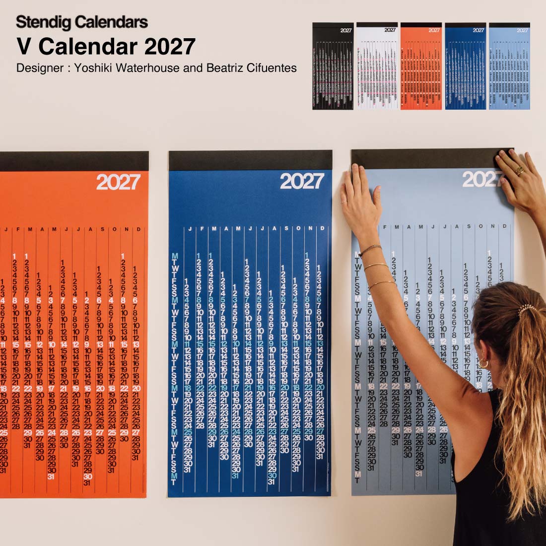 V Calendar 2027 Vカレンダー 令和9年 / Stendig Calendar ステンディグ カレンダー /Yoshiki Waterhouse  ヨシキ・ウォーターハウス Beatriz Cifuentes ベアトリス・シフエンテス