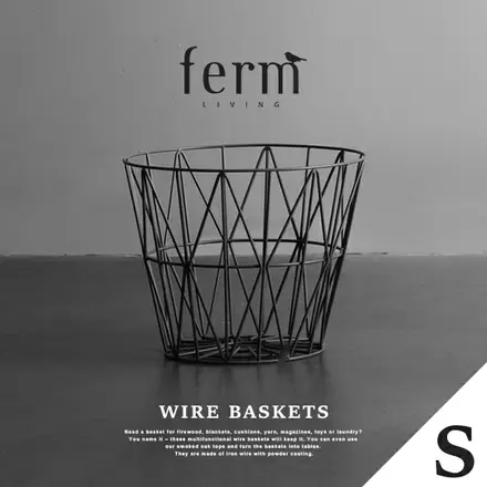 ��ferm LIVING  �ե������ӥ󥰡� Wire Basket S<br>�磻�䡼�Х����å� �������� �����ɥơ��֥� ��ӥ� ��Ǽ ���ɥ꡼��RCP��