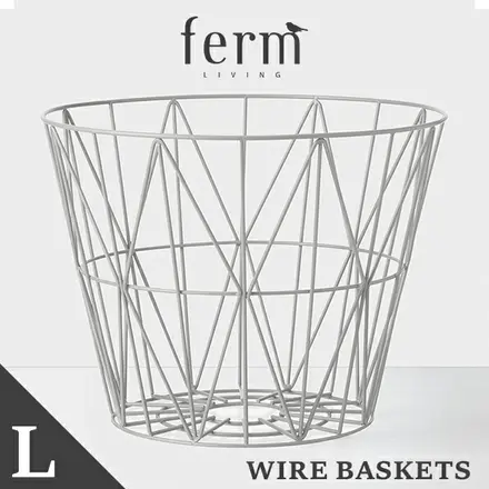��ferm LIVING  �ե������ӥ󥰡� Wire Basket L<br>�磻�䡼�Х����å� �������� �����ɥơ��֥� ��ӥ� ��Ǽ ���ɥ꡼��RCP��