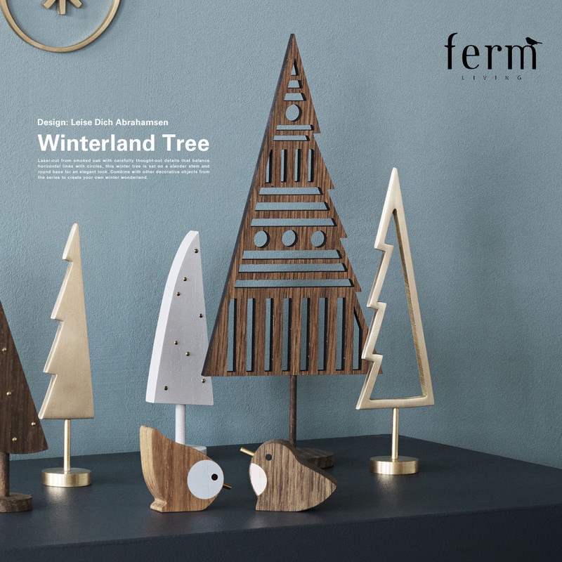 【日本正規販売品】【ferm LIVING  ファームリビング】 Winterland Tree ウィンターランドツリー<br>クリスマス 飾り 木製 リビング 収納 北欧 インテリア 小物入れ【RCP】