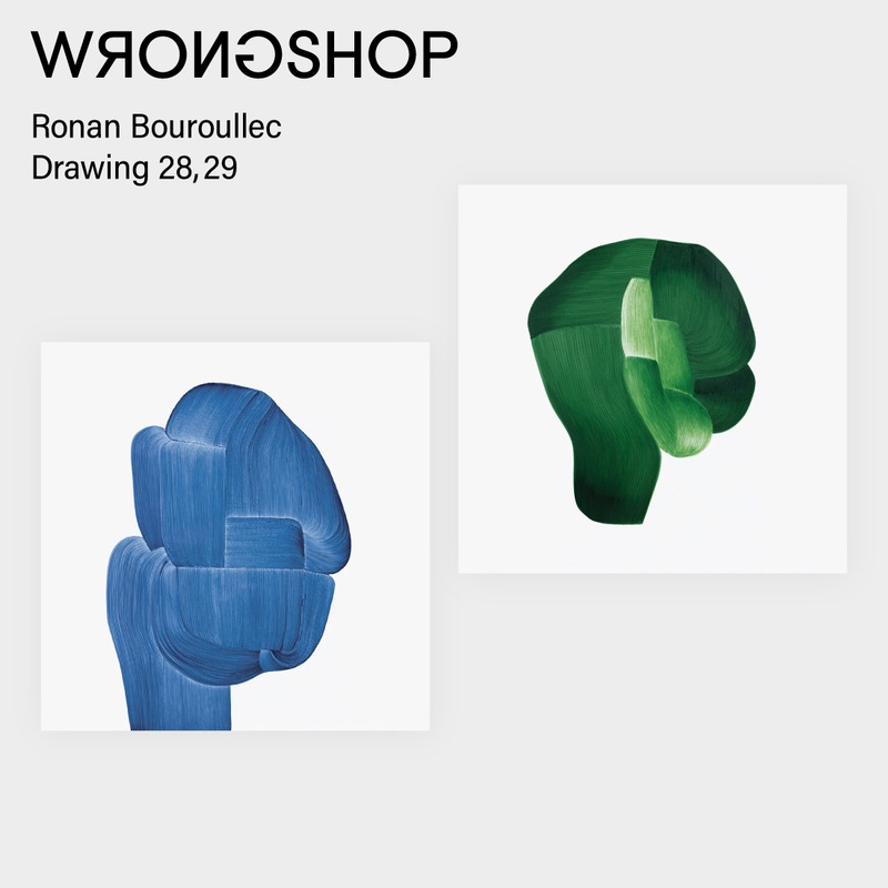 WRONGSHOP ロングショップ ロナン・ブルレック Drawing28.29 ポスター 特注グラーノフレームセット<br><br>フレームセット販売 WRONGSHOP ロナン・ブルレック ドローイング <br>ポスター＆特注フレームセット（よれ、たわみ対策OPもスタート）