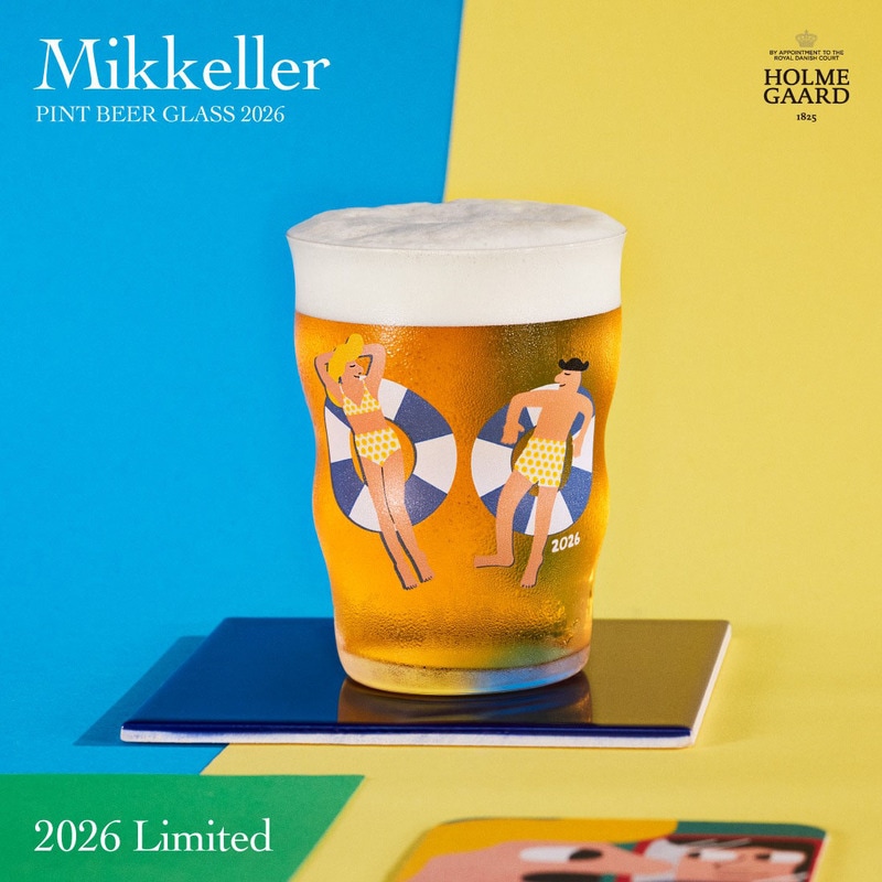 Holmegaard x Mikkeller Pint BEER GLASS 2026 パイント ビアグラス 400ml ホルムガード ミッケラー 限定品 １個 単品 グラス ビール<br><br>Mikkellerとのコラボレーショングラス 2026限定アイテムver.