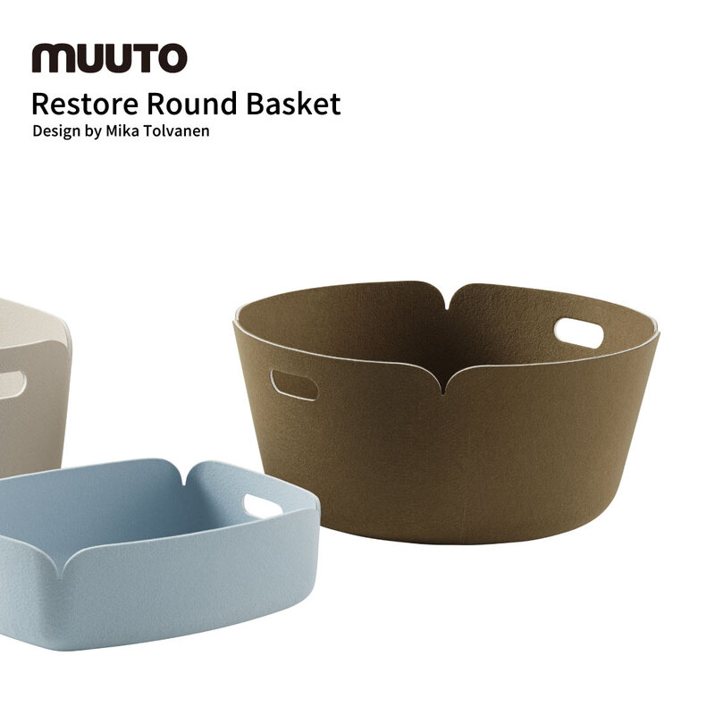 MUUTO ムート Restore Round Basket リストア ラウンド バスケット Mika Tolvanen ミカ・トルバネン フェルト メルトン レストア 北欧 インテリア<br>新進気鋭スカンジナビア北欧デザインブランド