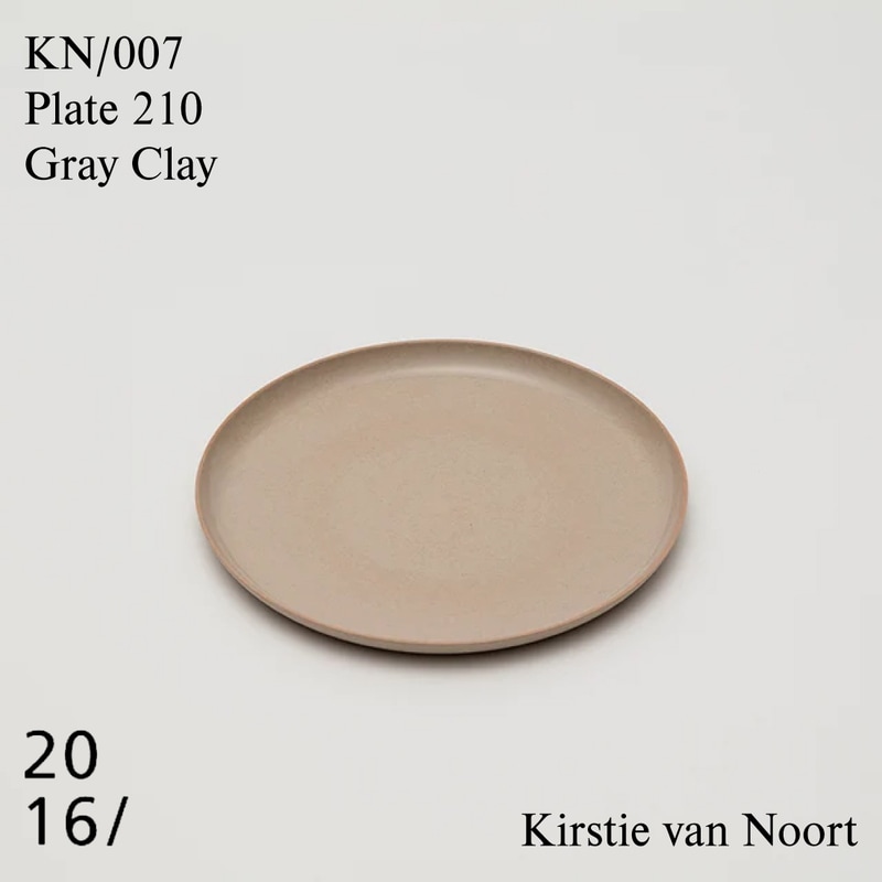 Plate 210 Gray Clay KN 007/ 2016 / arita japan / カースティヴァンノートKirstie van Noort