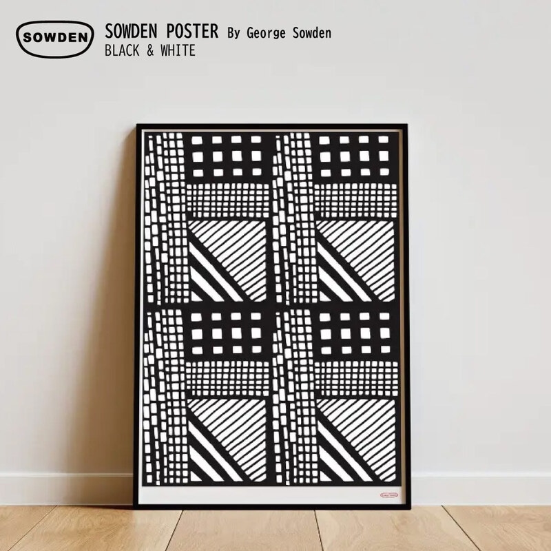 SOWDEN POSTER ソーデン ポスター / ブラックアンドホワイト /　SowdenLight ソーデンライト / George Sowden ジョージ・ソーデン