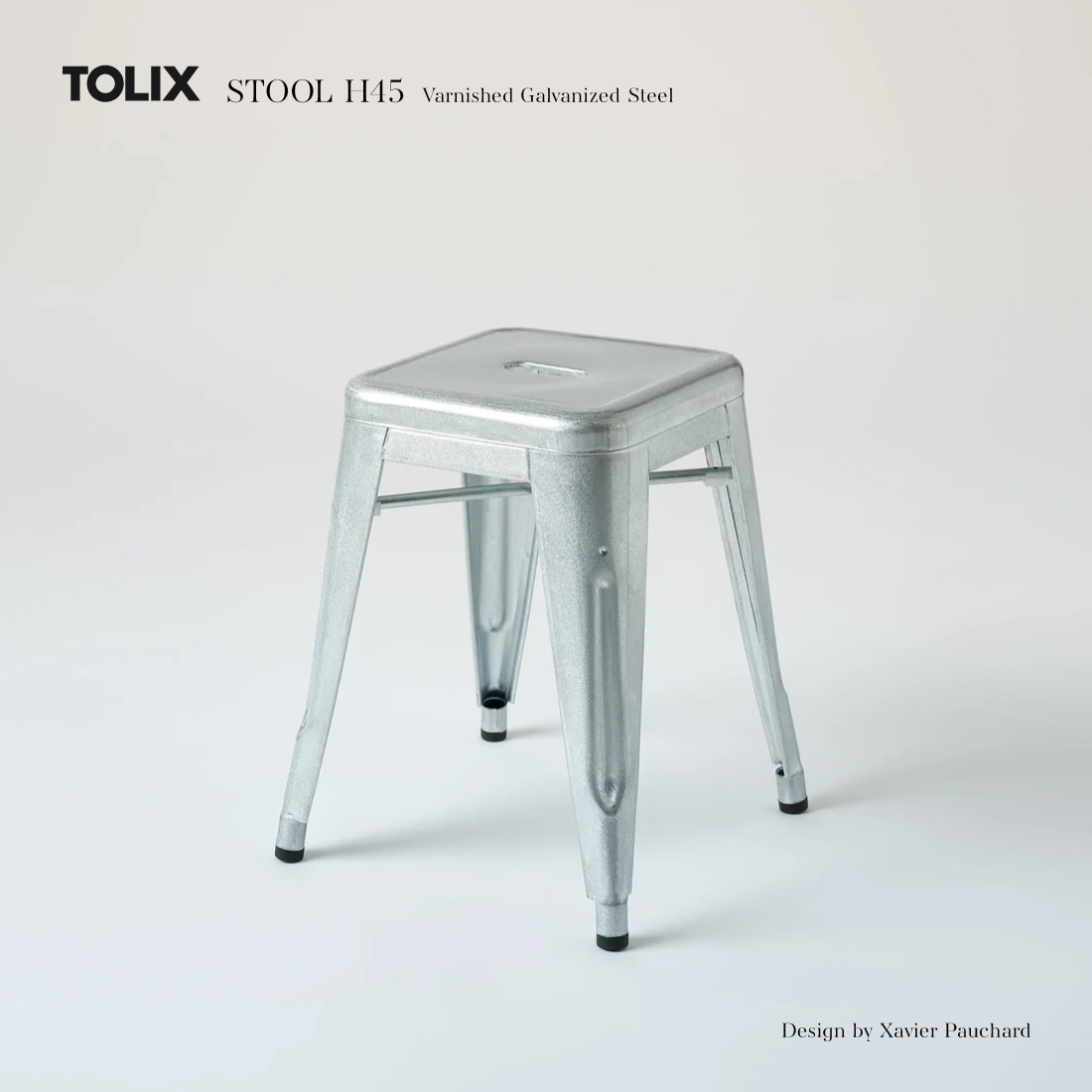 スツール TTH H45 Stool Varnished Galvanized Steel ガルバナイズド スチール H