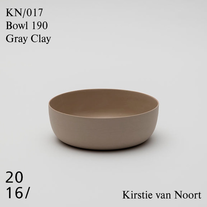 Bowl 190 Gray Clay KN 017/ 2016 / arita japan / カースティヴァンノートKirstie van Noort