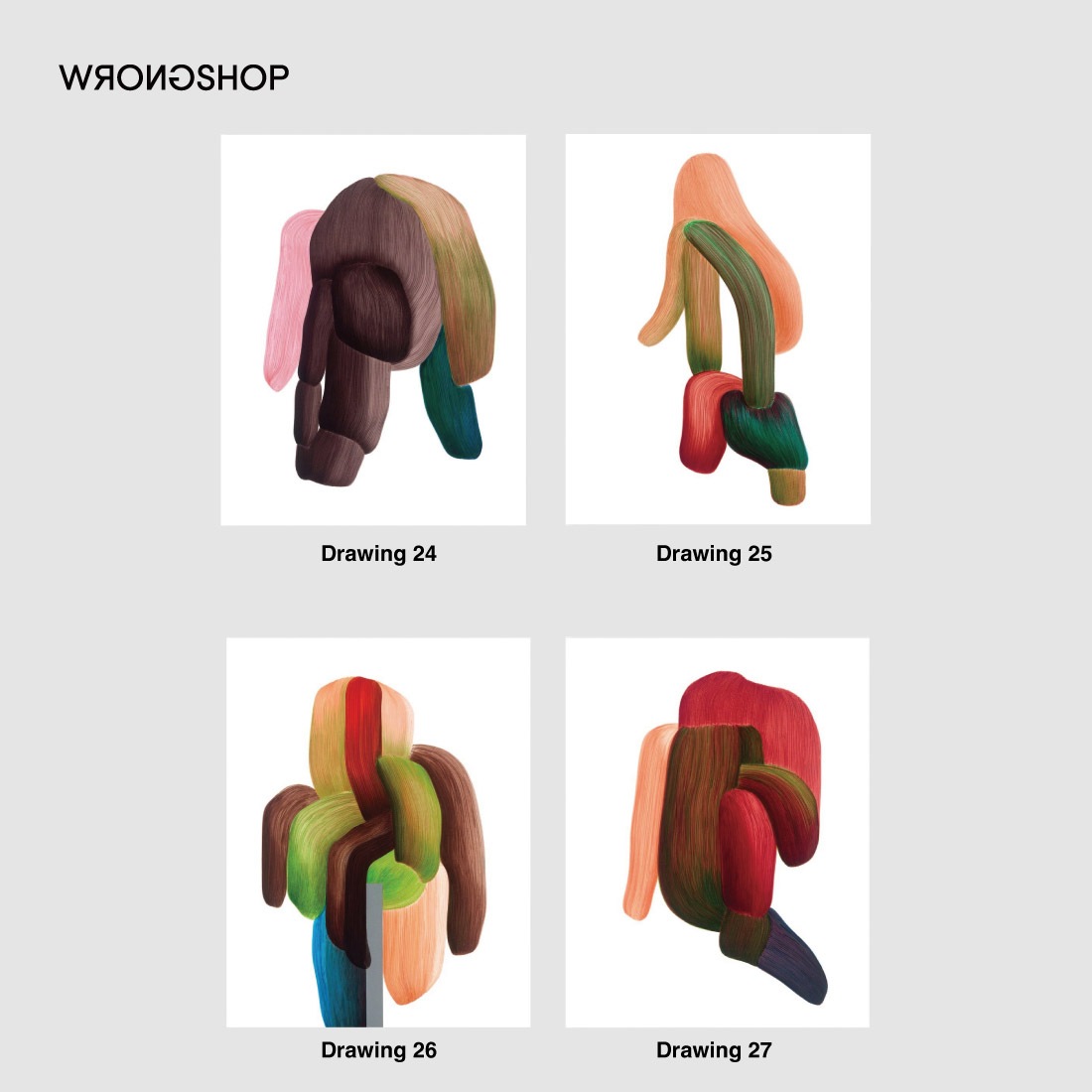 特注フレームセット】Drawing7 ポスター / WRONGSHOP ロングショップ
