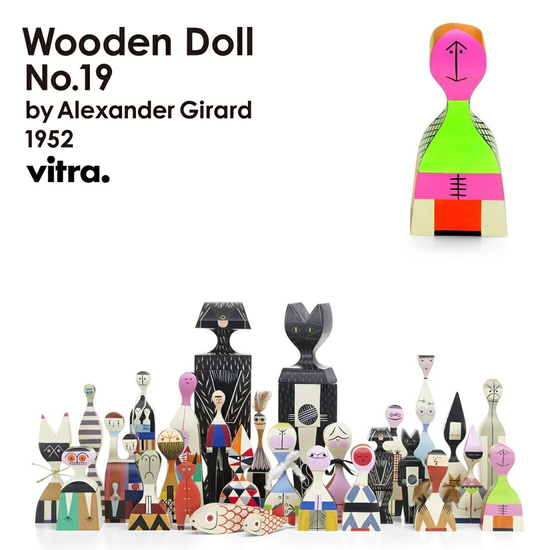 vitra �����ȥ� Wooden Doll ���åǥ�ɡ��� No.19 Alexander Girard ���쥭������������顼�� ���֥��� ����ƥꥢ �ե�����������