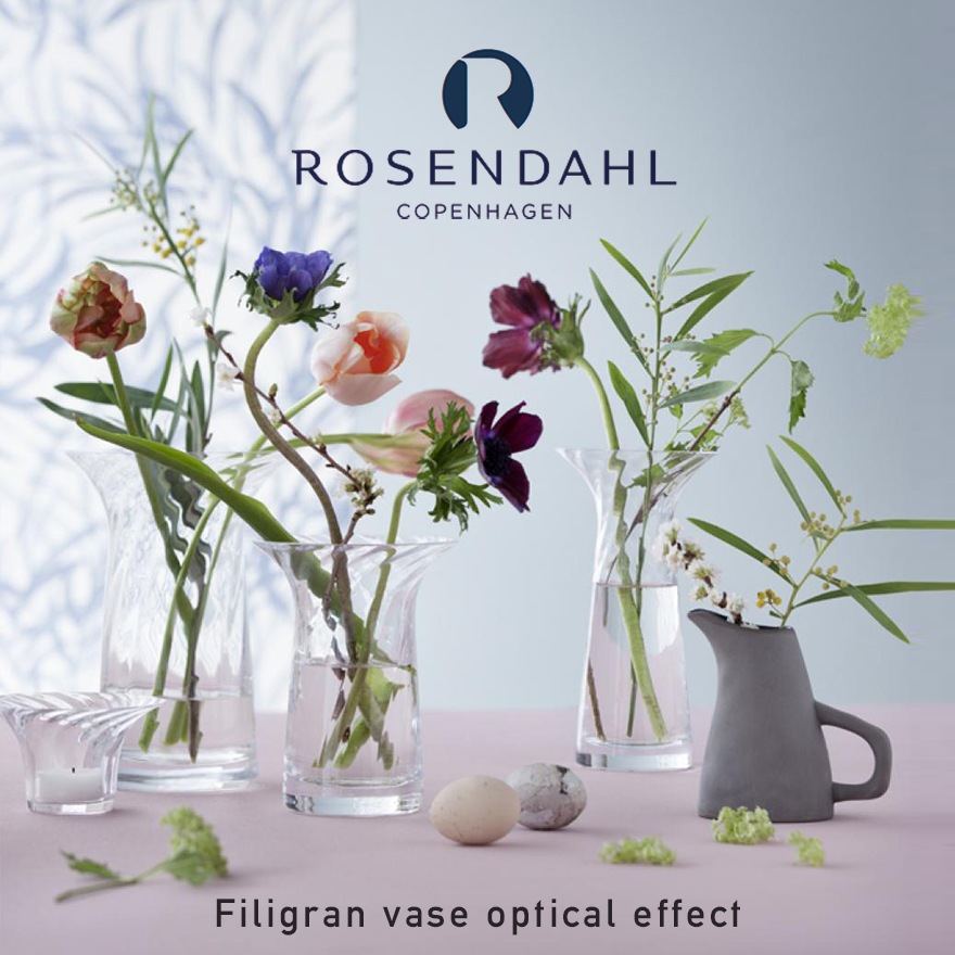  ڥϡ եꥰ  FILIGRANƥ ץƥ H 21cm 38061 VASE SOLITAIRE OPTICAL/ե١ ƥ ץƥ <br>Lin Utzon/󡦥åĥ//᤭饹/ȥ륳/̲/ROSENDAHL COPENHAGENRCP