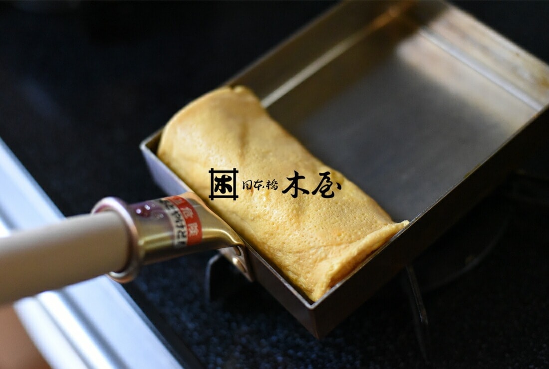 木屋】銅製玉子焼鍋 120×160mm 味051 角長型<br>フライパン 厚