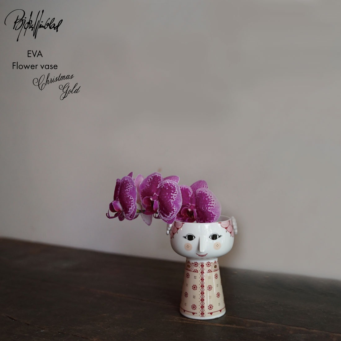 BJORN WIINBLAD/ビヨン・ヴィンブラッド】Eva Flower Vase Xmas Gold