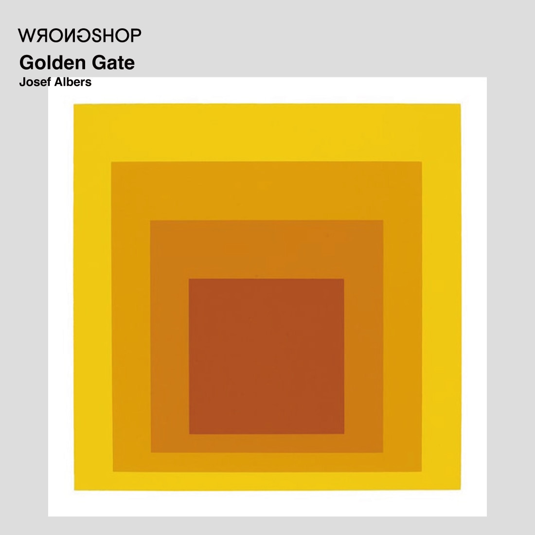 WRONGSHOP ロングショップ Golden Gate ポスター Josef Albers ヨゼフ・アルバース