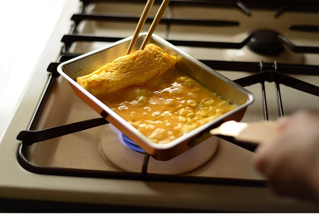 améiro 銅製 卵焼き器 レザーの取手カバー付き【IH不可】 Amazon｜オークス 日本製 卵焼き 銅 ameiro エッグパン 錫メッキ なし