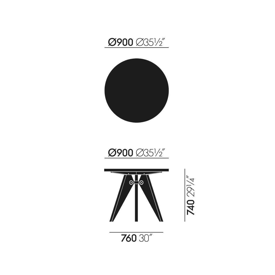 vitra �����ȥ� Gueridon ����ɥ� �ʥ����륪���� ����å� 900mm Jean Prouve ����󡦥֥롼���� �ơ��֥� ��<br><br>����󡦥ץ롼�����ˤ�������Υơ��֥�