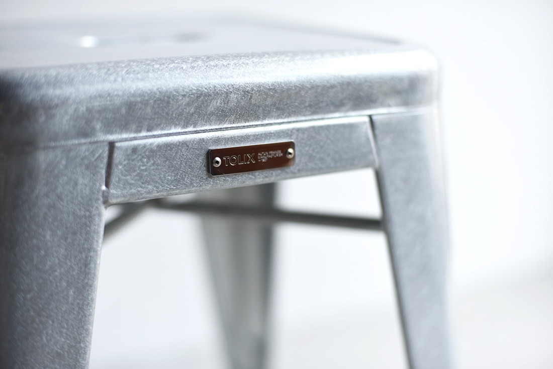 H45 Stool Varnished Galvanized Steel ガルバナイズド スチール H