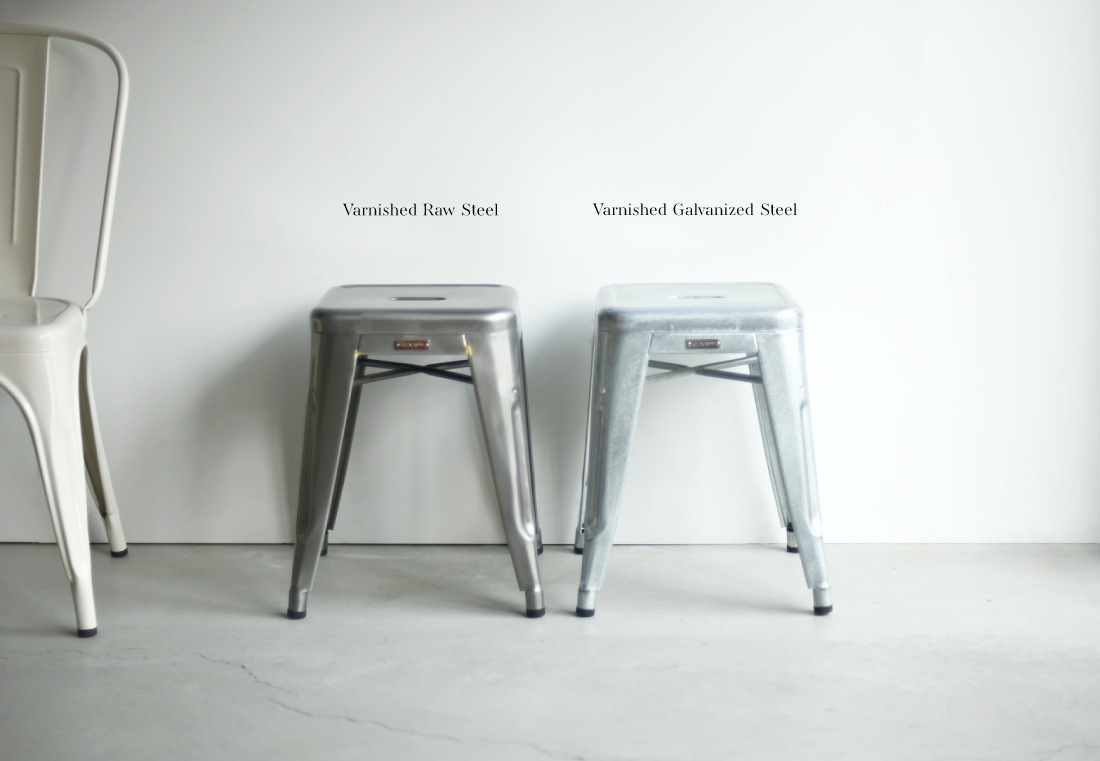 H45 Stool Varnished Galvanized Steel ガルバナイズド スチール H