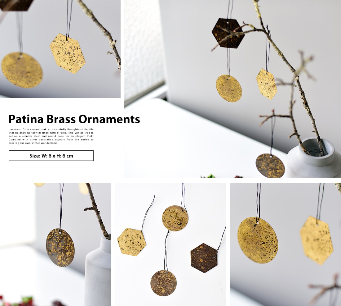 ferm LIVING եӥ󥰡Patina Brass Ornaments  ѥƥ ֥饹 ʥ 4祻å24187 <br>ꥹޥ   ӥ  ̲ ƥꥢ 5704723007340RCP