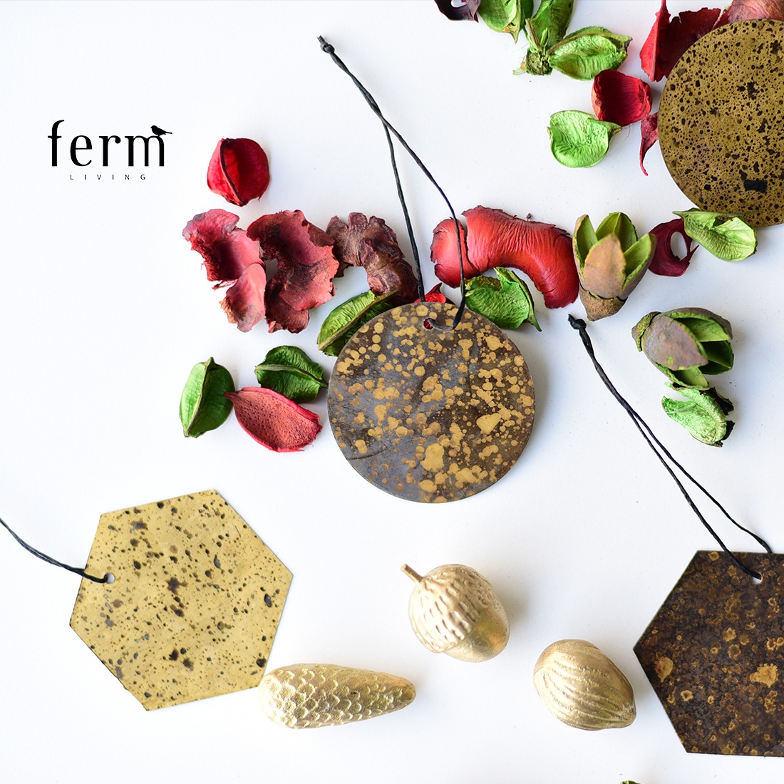 ferm LIVING եӥ󥰡Patina Brass Ornaments  ѥƥ ֥饹 ʥ 4祻å24187 <br>ꥹޥ   ӥ  ̲ ƥꥢ 5704723007340RCP