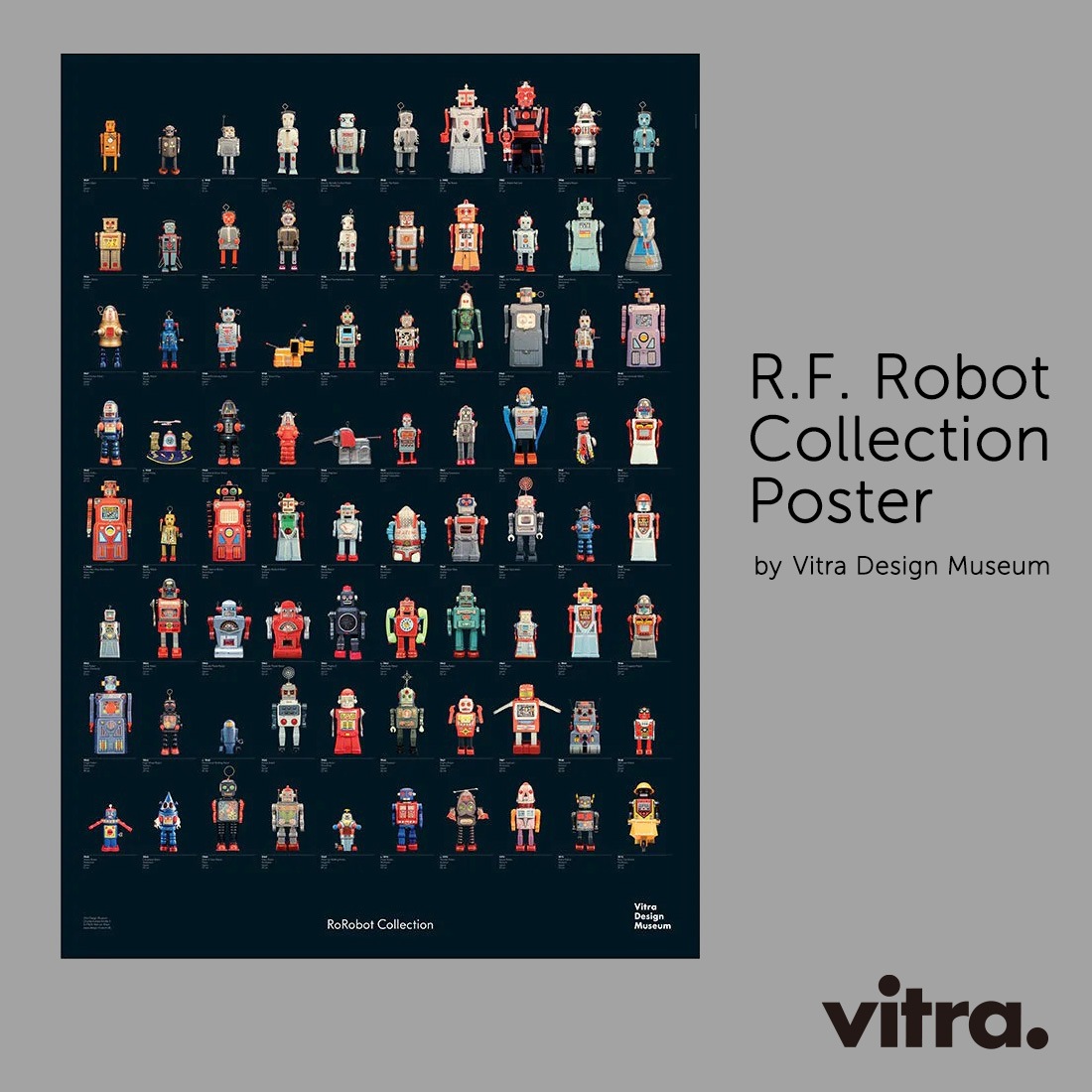 vitra Design Museum ���ܥåȥ��쥯�����ݥ����� Robot Collection Poster �����ȥ�ǥ�����ߥ塼������ �̲� ñ�� �ե졼�� ������