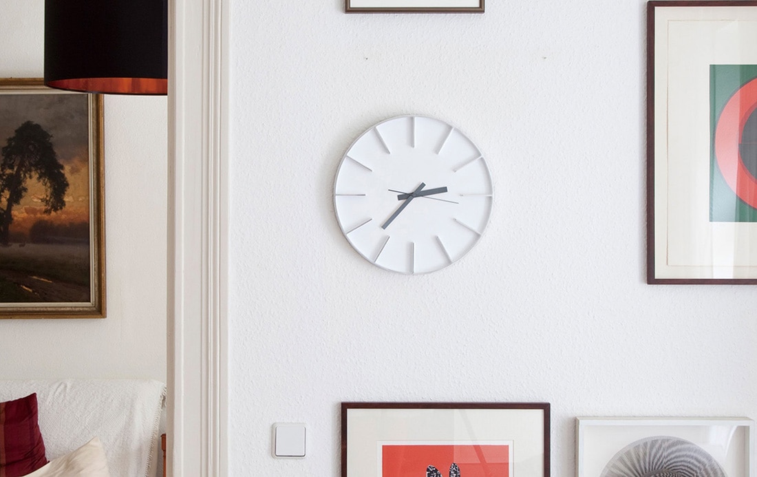 掛けフックプレゼント】Lemnos レムノス 時計 Edge Clock 350 エッジ