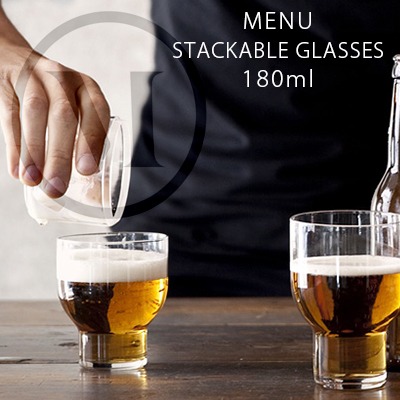 STACKABLE GLASSES�������å��֥륰�饹 180ml��MN3000019<br>menu����˥塼��NORM���Ρ��ࡡ�ӡ���/ˢ/�̲�<br>�ڥ���ӥ˼����б����ʡۡ�RCP��
