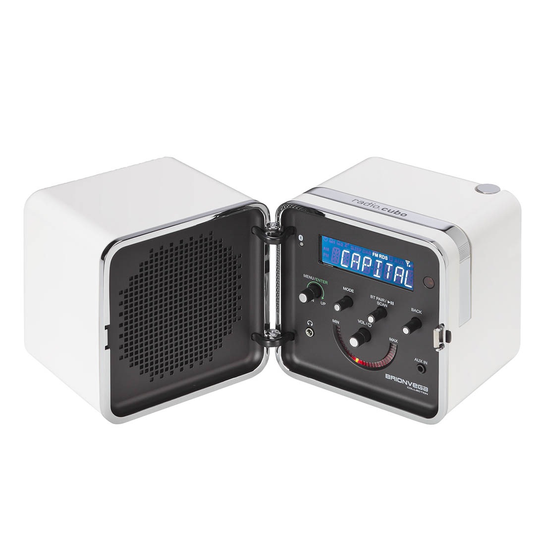 BRIONVEGA �֥ꥪ��٥� radio.cubo �饸�����塼�� 50��ǯ��ǥ� �ݡ����֥� �����ǥ��� Bluetooth ���ż� ��⥳��  �ޥ륳�����̡��� ����㡼�ɡ����åѡ�