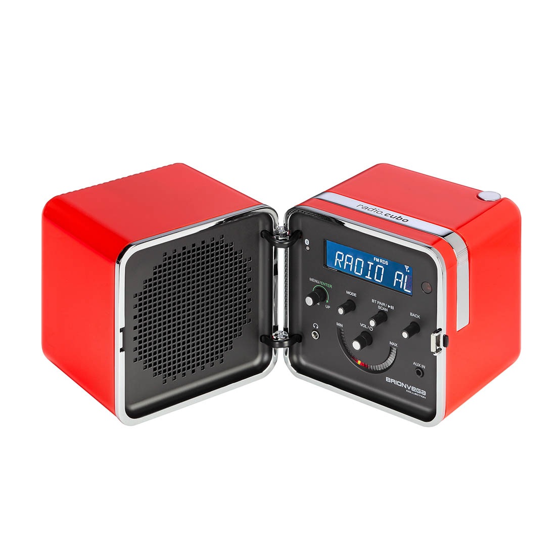 BRIONVEGA �֥ꥪ��٥� radio.cubo �饸�����塼�� 50��ǯ��ǥ� �ݡ����֥� �����ǥ��� Bluetooth ���ż� ��⥳��  �ޥ륳�����̡��� ����㡼�ɡ����åѡ�