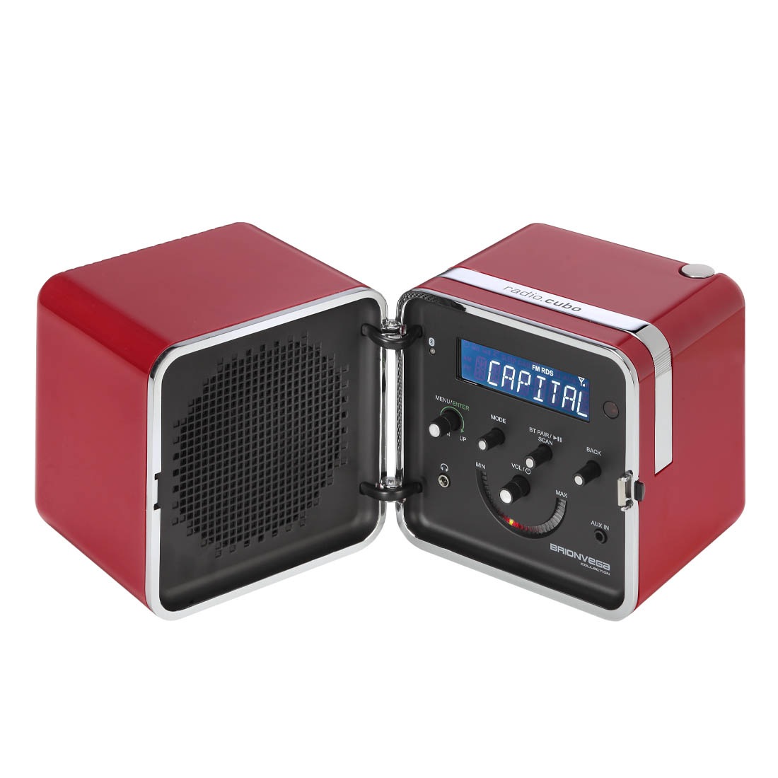 BRIONVEGA �֥ꥪ��٥� radio.cubo �饸�����塼�� 50��ǯ��ǥ� �ݡ����֥� �����ǥ��� Bluetooth ���ż� ��⥳��  �ޥ륳�����̡��� ����㡼�ɡ����åѡ�