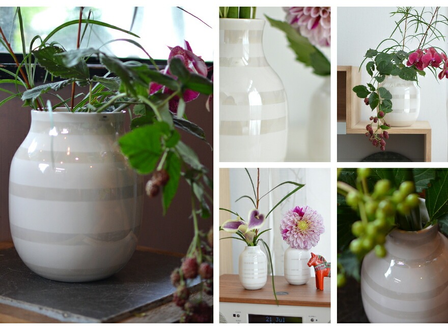 KAHLER/ケーラー　Omaggio/オマジオ パール Small 16052フラワーベース H12.5cm <br>スモール/Sサイズ 16052/花瓶/陶器/生け花/北欧/デンマーク/Vase/ホワイト 