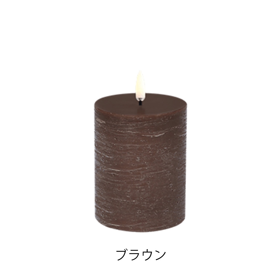 UYUNI LIGHTING ����˥饤�ƥ��� LED Pillar Candle Rustic LED�ԥ顼�����ɥ� �饹�ƥ��å� 7.8x10cm �����ɥ� Ϲ��<br><br>�￴�Ϥ��ɤ��������Ф���LED�����ɥ�