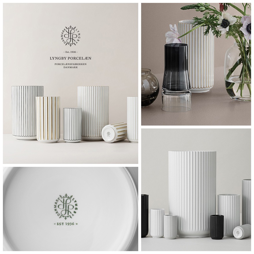 ��Lyngby Porcelaen/����ӥ塼 �ݡ�������LYNGBY VASE/����ӥ塼 �١��� 20cm ���ڥ�ϡ����󥰥꡼�� 201586<br>���奢����/����ץ�/�������������/�ǥ�ޡ���/�ִ�/ƫ��/����/�̲��ڥ���ӥ˼����б����ʡۡ�RCP��