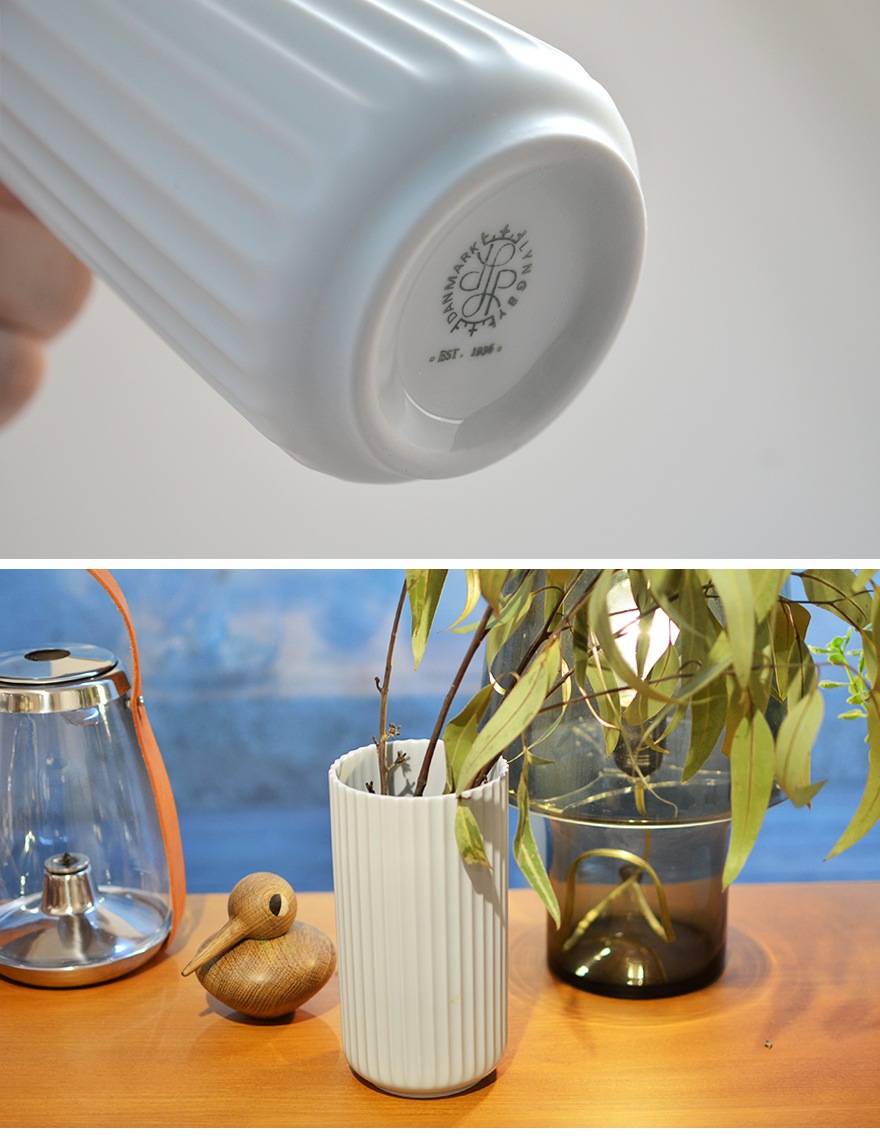 ��Lyngby Porcelaen/����ӥ塼 �ݡ�������LYNGBY VASE/����ӥ塼 �١��� 20cm ���ڥ�ϡ����󥰥꡼�� 201586<br>���奢����/����ץ�/�������������/�ǥ�ޡ���/�ִ�/ƫ��/����/�̲��ڥ���ӥ˼����б����ʡۡ�RCP��