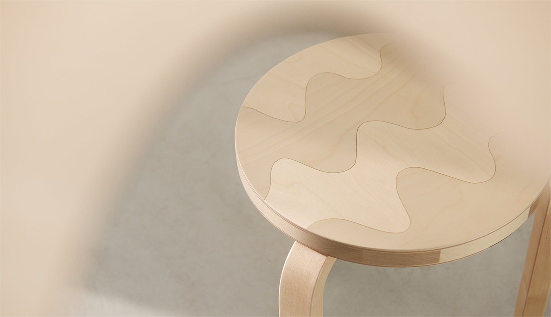 ڥݥȥɥץ쥼ȡ̵ۡΩӥ ŵArtek + Marimekko ƥå ޥå Stool60 ġ60 Seireeni Kivet Lokki 졼 å å 90ǯǰ 3­  Alvar Aalto ޥ䡦 Maija Isola ˥С꡼