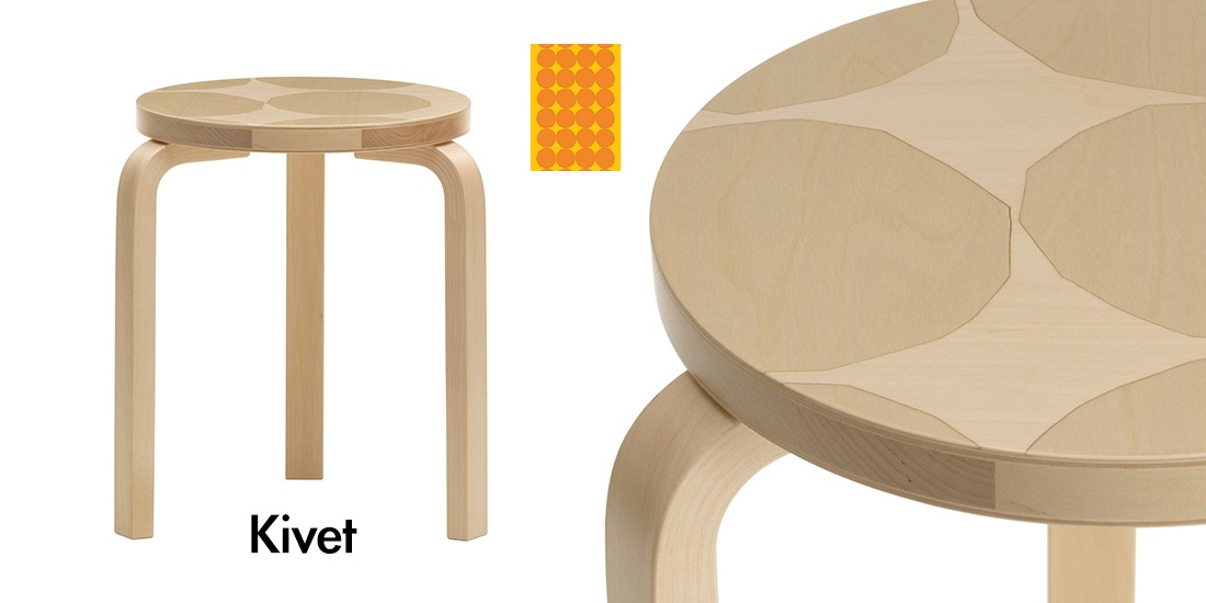ڥݥȥɥץ쥼ȡ̵ۡΩӥ ŵArtek + Marimekko ƥå ޥå Stool60 ġ60 Seireeni Kivet Lokki 졼 å å 90ǯǰ 3­  Alvar Aalto ޥ䡦 Maija Isola ˥С꡼