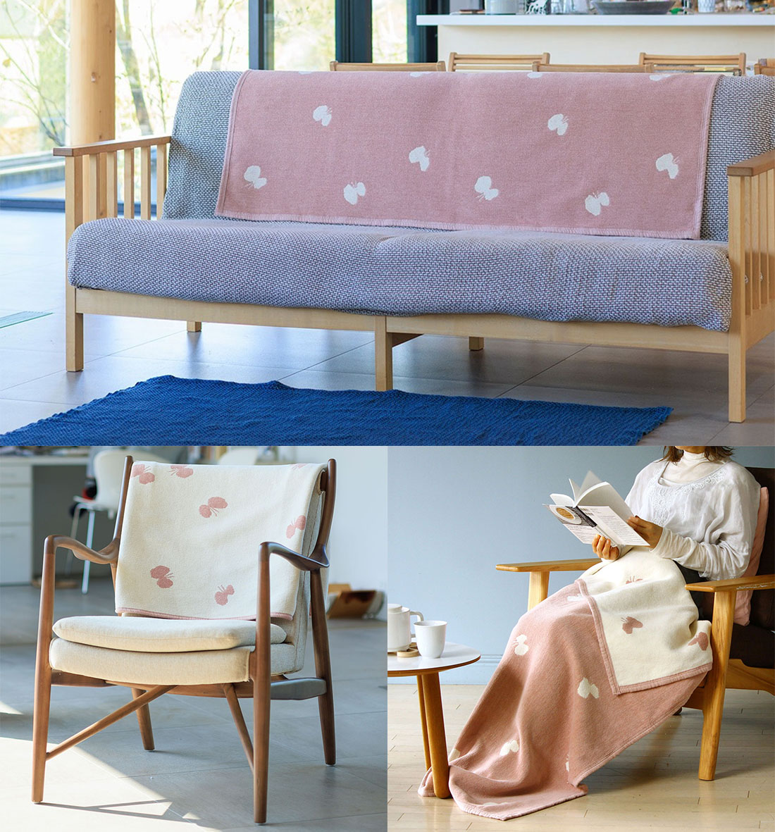 KLIPPAN ����åѥ� �ߥʥڥ�ۥͥ� �֥�󥱥å� mina perhonen CHOUCHO �ϡ��ե֥�󥱥å� �Ҥ��ݤ� �̲� ���꡼�� �֥롼 ���졼 ����ˡ��륳�åȥ� ���åȥ� �������˥å����åȥ�