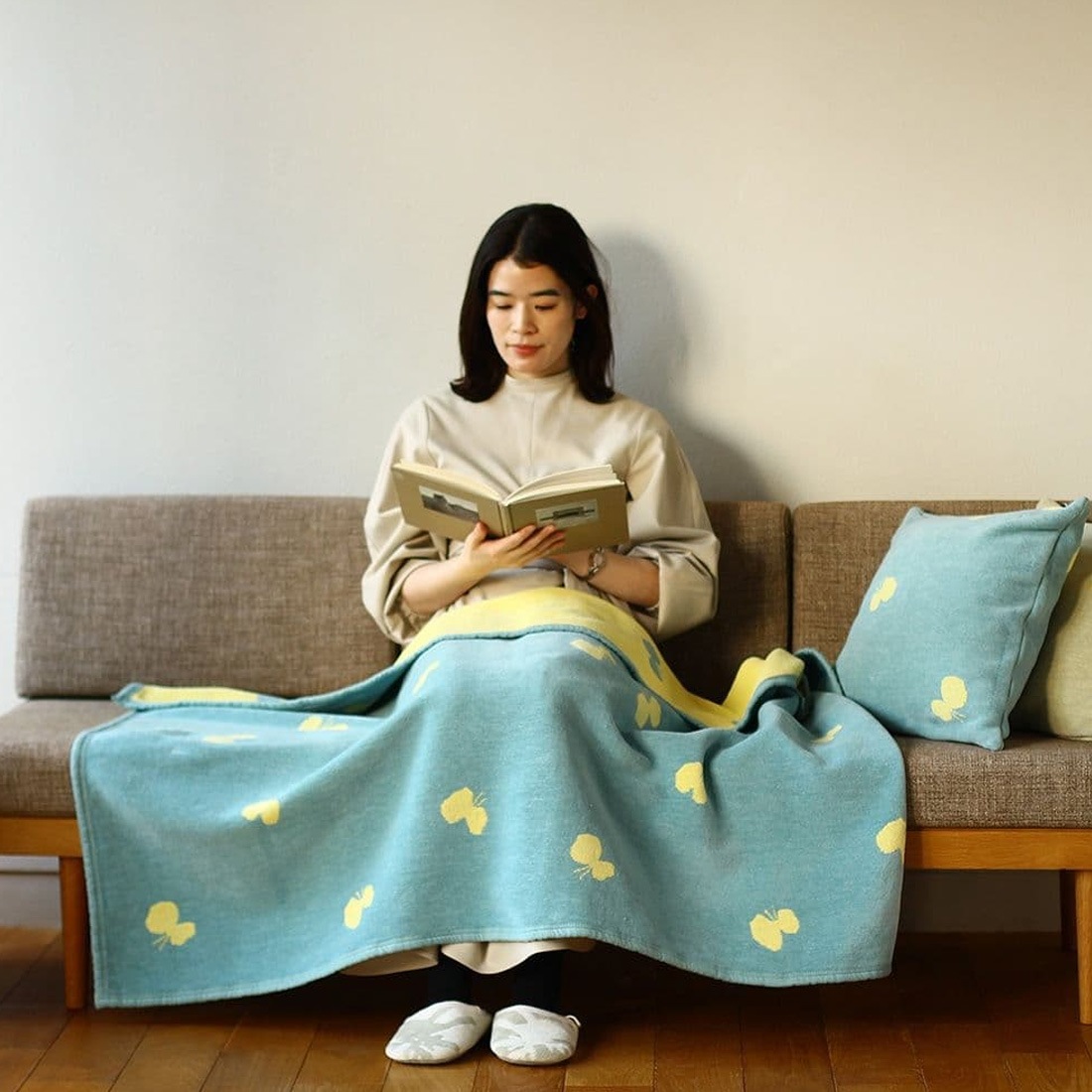 KLIPPAN ����åѥ� �ߥʥڥ�ۥͥ� �֥�󥱥å� mina perhonen CHOUCHO �ϡ��ե֥�󥱥å� �Ҥ��ݤ� �̲� ���꡼�� �֥롼 ���졼 ����ˡ��륳�åȥ� ���åȥ� �������˥å����åȥ�