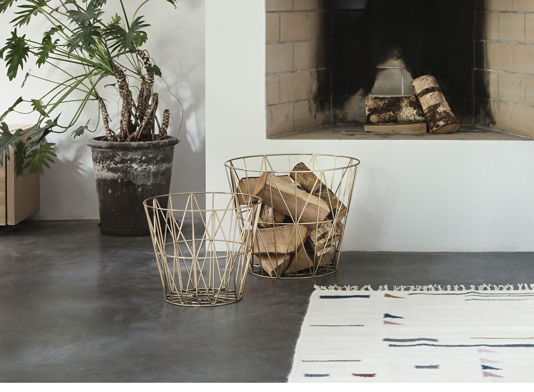 ferm LIVING  եӥ󥰡  Wire Basket TopM ŷĤΤ<br>磻䡼Хåȥȥå ɥơ֥ ӥ Ǽ RCP