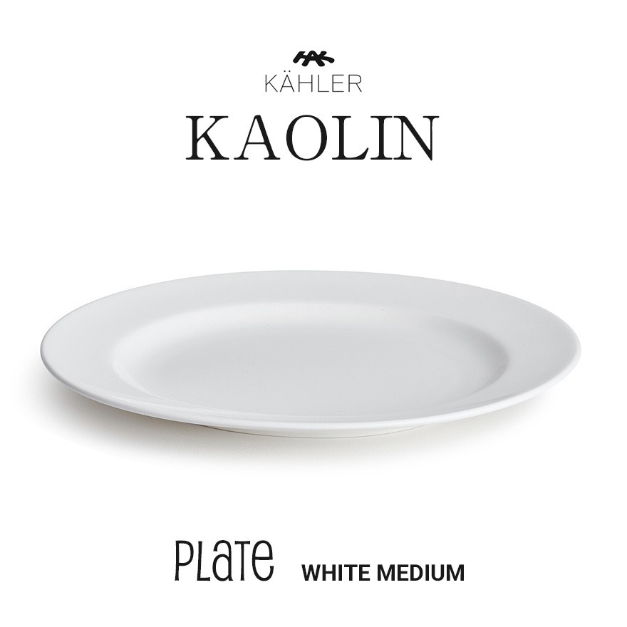 KAHLER �����顼 ������� �ץ졼�� �ߥǥ����� �ۥ磻�� 16006 225mm<br>kaolin �� �ơ��֥륦���� ���� ����ץ� M������ Plate �ܡ�����㥤�� �Żҥ�󥸲� �������� Cecilie Manz �����ꥨ �ޥ�� �ڥ���ӥ˼����б����ʡۡ�RCP��