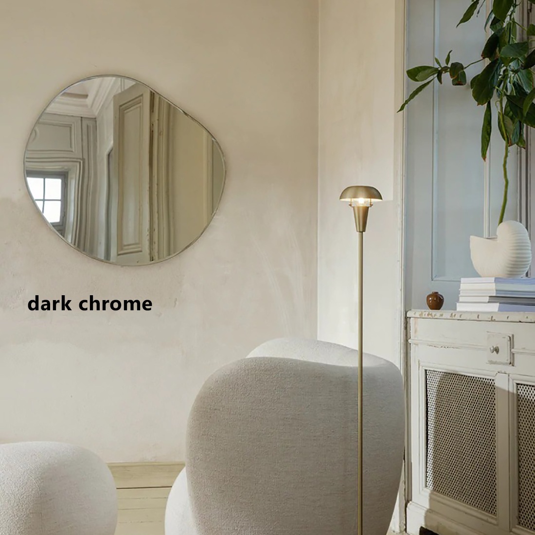 ferm LIVING �ե������ӥ� Pond Mirror XL �ݥ�ɥߥ顼 �������ȥ�顼�� �̲�