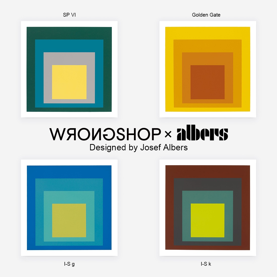 WRONGSHOP ���󥰥���å� Josef Albers �襼�ա�����С��� ����С������� �Х��ϥ��� �ݥ����� ������ �ե졼�� ����<br><br>�襼�ա�����ˡ�����С������ĤȤΥ���ܥ졼��������ݥ�����