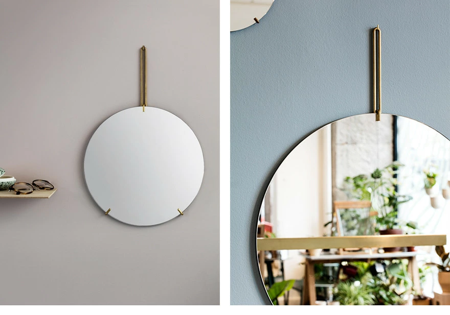 ムーベ MOEBE ウォールミラー ブラス真鍮 MOEBE ムーベ WALL MIRROR ミラー 直径70cm Brass 真鍮<br>鏡 ウォール