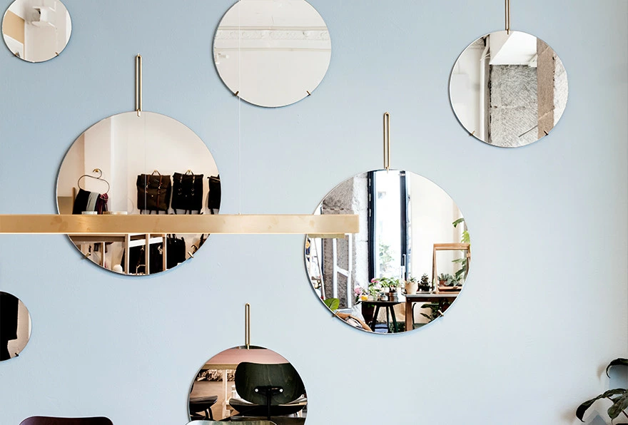 MOEBE WALL MIRROR（ムーべ）
ウォールミラー　３０ＣＭ　ブラス 楽天市場】ムーベ MOEBE トールウォールミラー Tall Wall Mirror 全身
