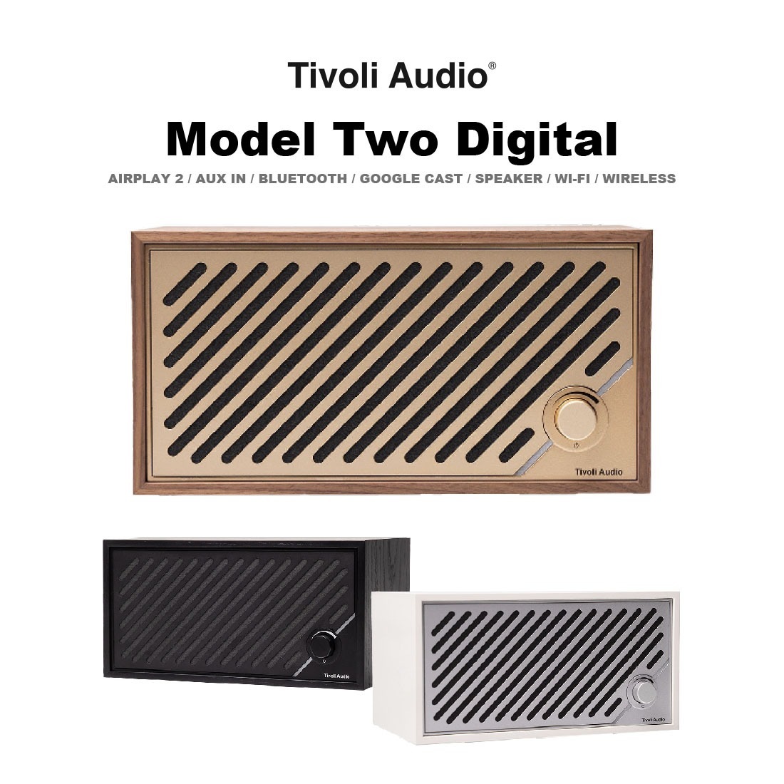 Tivoli Audio ���ܥꥪ���ǥ��� Model Two Digital ��ǥ�ȥ����ǥ����� ���ԡ����� ���� Wi-Fi Bluetooth Google Cast AirPlay2���