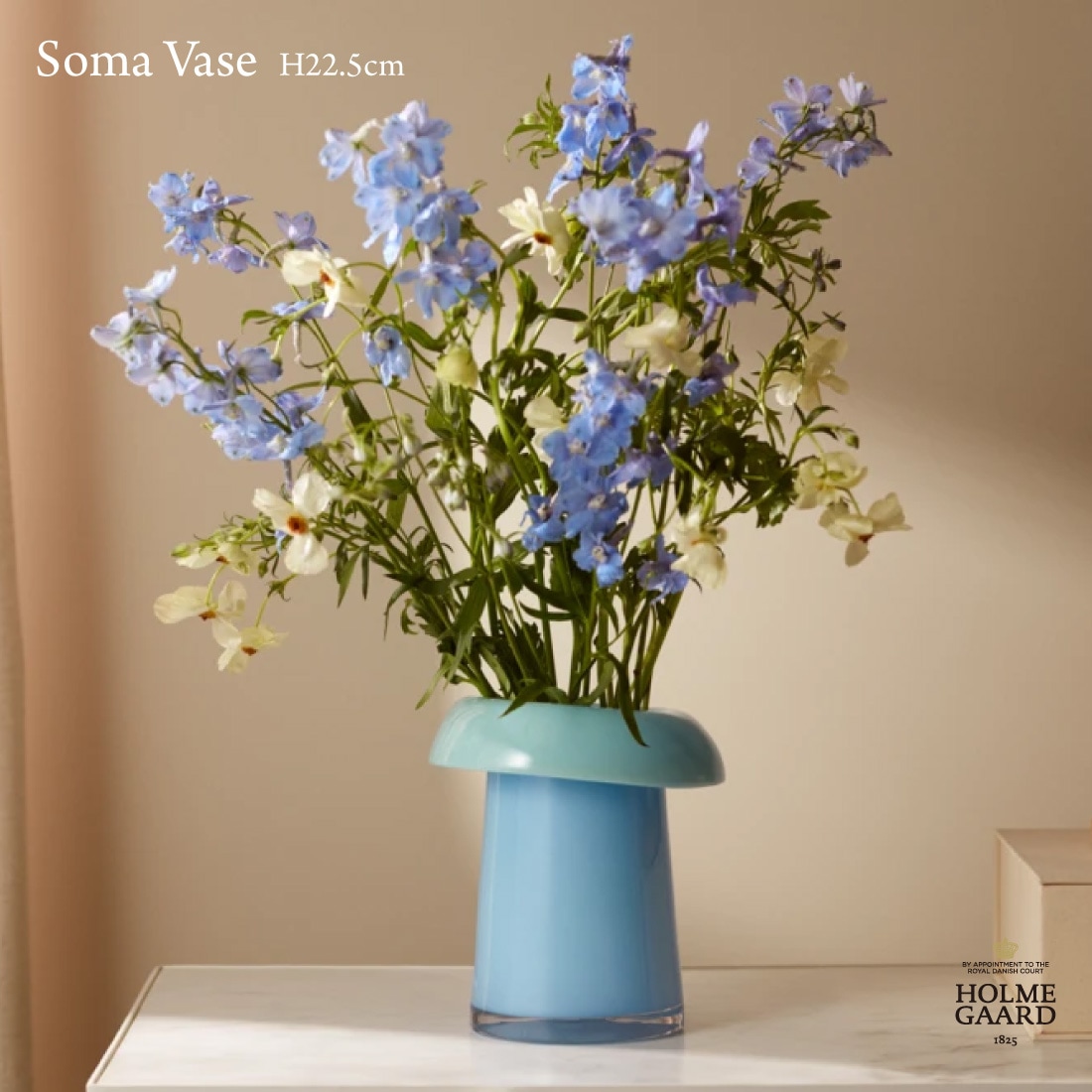 Soma vase H22.5cm ライトブルー/アクア / Holmegaard ホルムガード