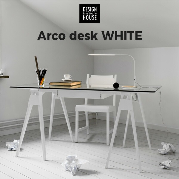 ��������Բġۡ�Design House Stockholm/�ǥ�����ϥ��� ���ȥå��ۥ���Arco desk white �ۥ磻��<Br>Chuck Mack/�ơ��֥�/�����˥󥰥ơ��֥�/��/�̲�/�ȶ��RCP�� ��������Բġ�