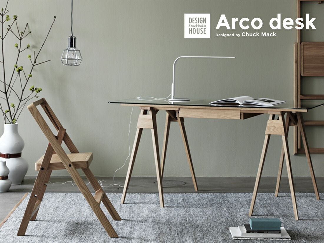 ��������Բġۡ�Design House Stockholm/�ǥ�����ϥ��� ���ȥå��ۥ���Arco desk white �ۥ磻��<Br>Chuck Mack/�ơ��֥�/�����˥󥰥ơ��֥�/��/�̲�/�ȶ��RCP�� ��������Բġ�