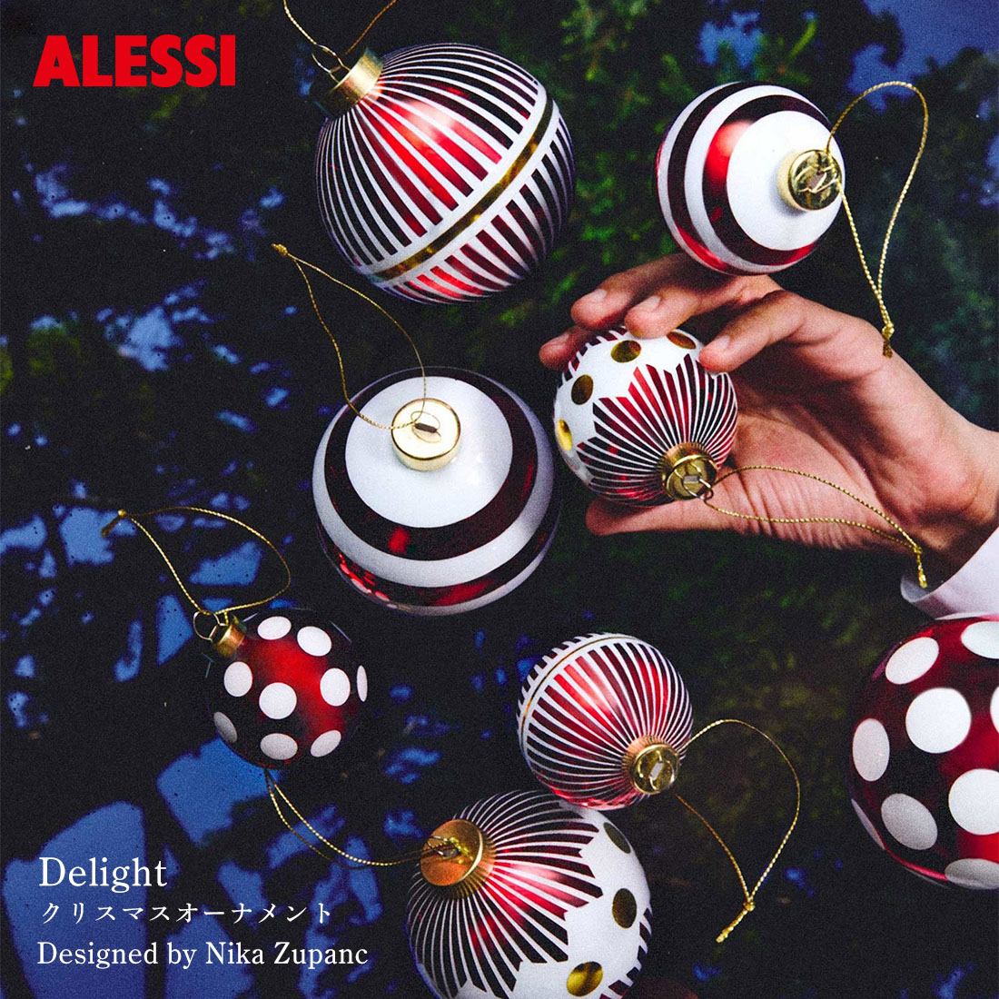 ALESSI ����å� Delight ���ꥹ�ޥ������ʥ��� ñ�� �ǥ��饤�� Nika Zupanc �˥������ѥ� ���ȥ饤�� ��� �ܡ����� �ɥå� ���֥���