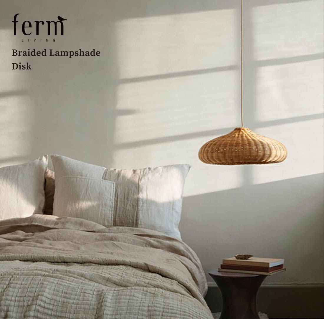 ferm LIVING �ե������ӥ� �֥쥤�ǥåɥ��ץ������� �ǥ����� Braided Lampshade ���� �ڥ����� ���󥻥�� ����<br><br>ferm LIVING/�̤����򴶤������ѤǤ��襤������